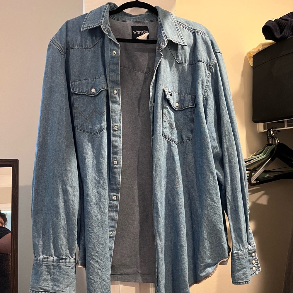 Vintage Wrangler Jean Pearl Snap XXL.